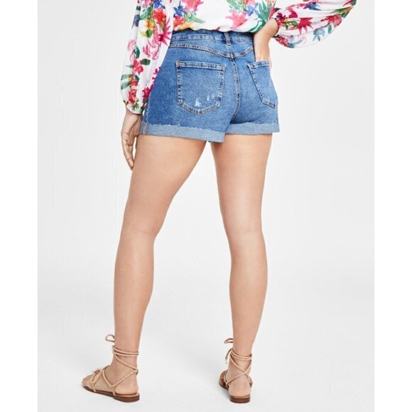 I.N.C. International Concepts Women's High-Rise Cuffed Denim Shorts NWT - Picture 2 of 7